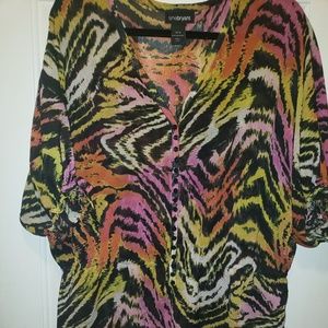 Dressy multi colored blouse